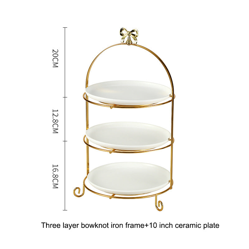 Elegant Ceramic Afternoon Tea Snack Tray: Sophisticated Dessert Table Display Rack Elegant Ceramic Afternoon Tea Snack Tray: Sophisticated Dessert Table Display Rack