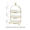 Elegant Ceramic Afternoon Tea Snack Tray: Sophisticated Dessert Table Display Rack