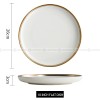 Simplicity Ceramic Tableware Black White With Gold Rim Plates Bowls Simplicity Ceramic Tableware Black White With Gold Rim Plates Bowls