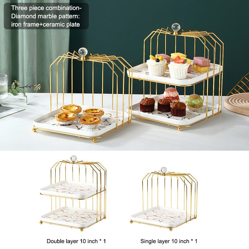Restaurant Afternoon Tea Snack Candy Display Stand: Ceramic Snack Tray Dessert Storage Rack Restaurant Afternoon Tea Snack Candy Display Stand: Ceramic Snack Tray Dessert Storage Rack