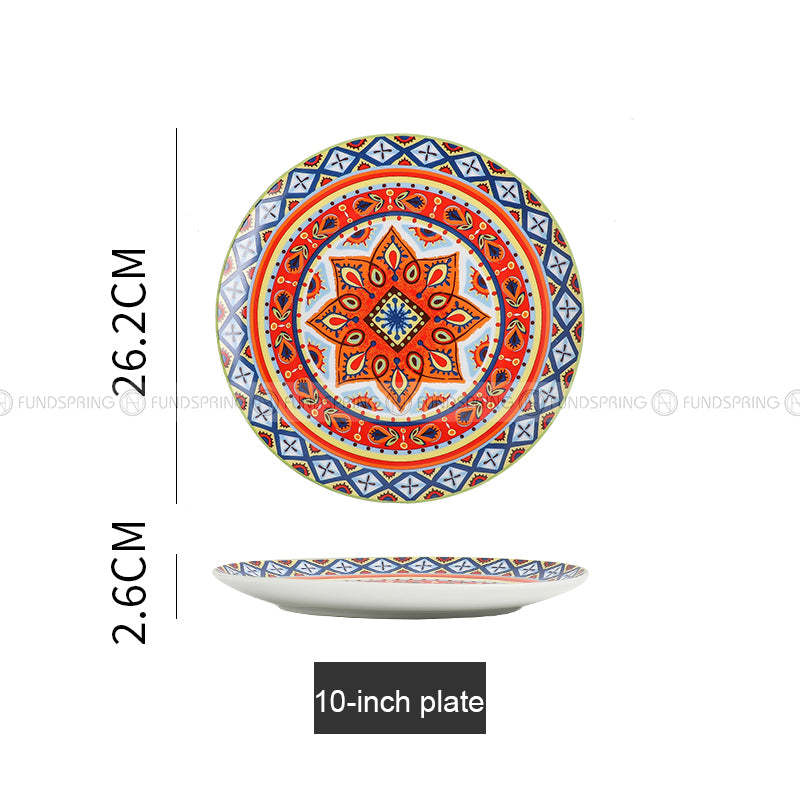 Elegant Ceramic Ensemble: Set of 2 Literary Tableware Dinner Plates (8" and 10") Elegant Ceramic Ensemble: Set of 2 Literary Tableware Dinner Plates (8" and 10")
