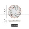 Elegant Ceramic Ensemble: Set of 2 Literary Tableware Dinner Plates (8" and 10") Elegant Ceramic Ensemble: Set of 2 Literary Tableware Dinner Plates (8" and 10")