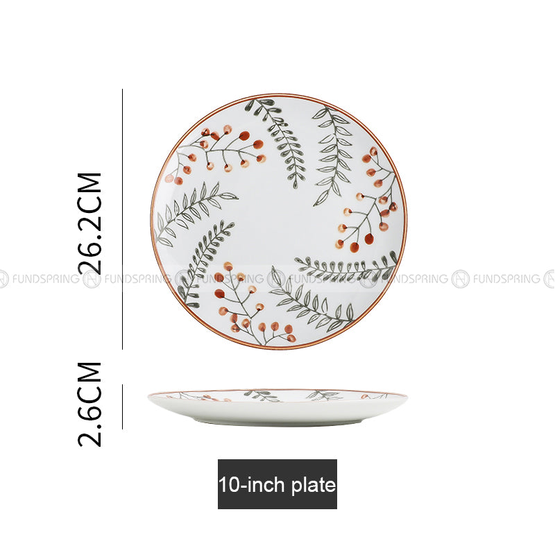 Elegant Ceramic Ensemble: Set of 2 Literary Tableware Dinner Plates (8" and 10") Elegant Ceramic Ensemble: Set of 2 Literary Tableware Dinner Plates (8" and 10")