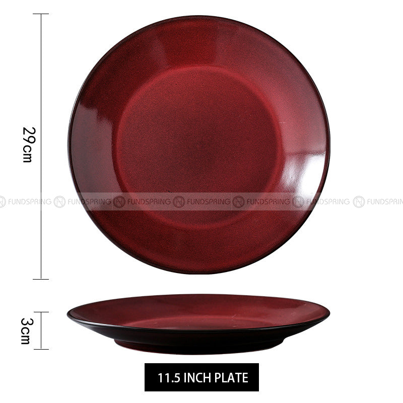 Ceramic Shallow Plate Dinner Plate Round Flat Plate Serving Plates Ceramic Shallow Plate Dinner Plate Round Flat Plate Serving Plates