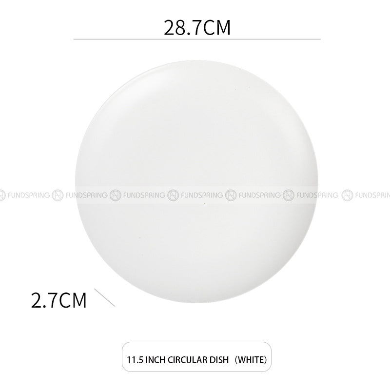 Ceramic Plate Round Shallow Plate Irregular Flat Plate Matte Plate Ceramic Plate Round Shallow Plate Irregular Flat Plate Matte Plate