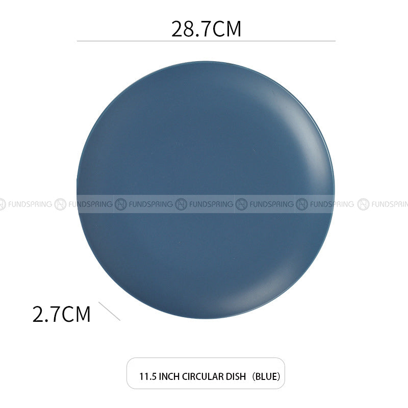Ceramic Plate Round Shallow Plate Irregular Flat Plate Matte Plate Ceramic Plate Round Shallow Plate Irregular Flat Plate Matte Plate