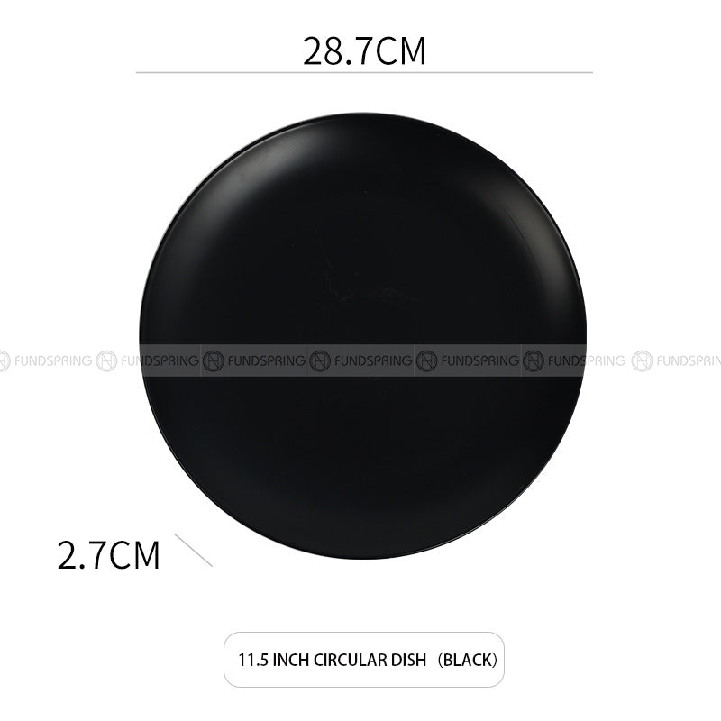 Ceramic Plate Round Shallow Plate Irregular Flat Plate Matte Plate Ceramic Plate Round Shallow Plate Irregular Flat Plate Matte Plate