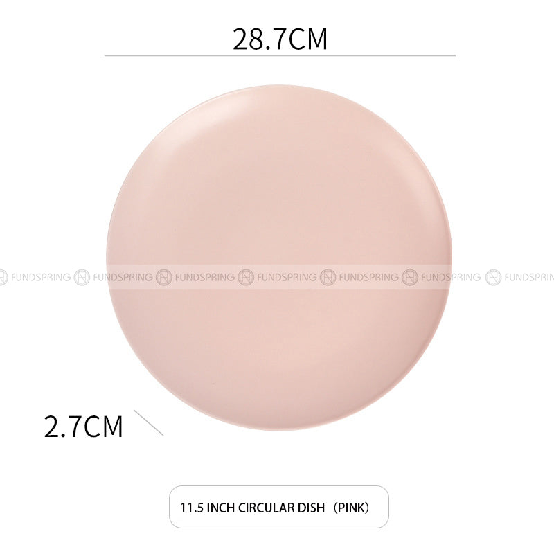Ceramic Plate Round Shallow Plate Irregular Flat Plate Matte Plate Ceramic Plate Round Shallow Plate Irregular Flat Plate Matte Plate
