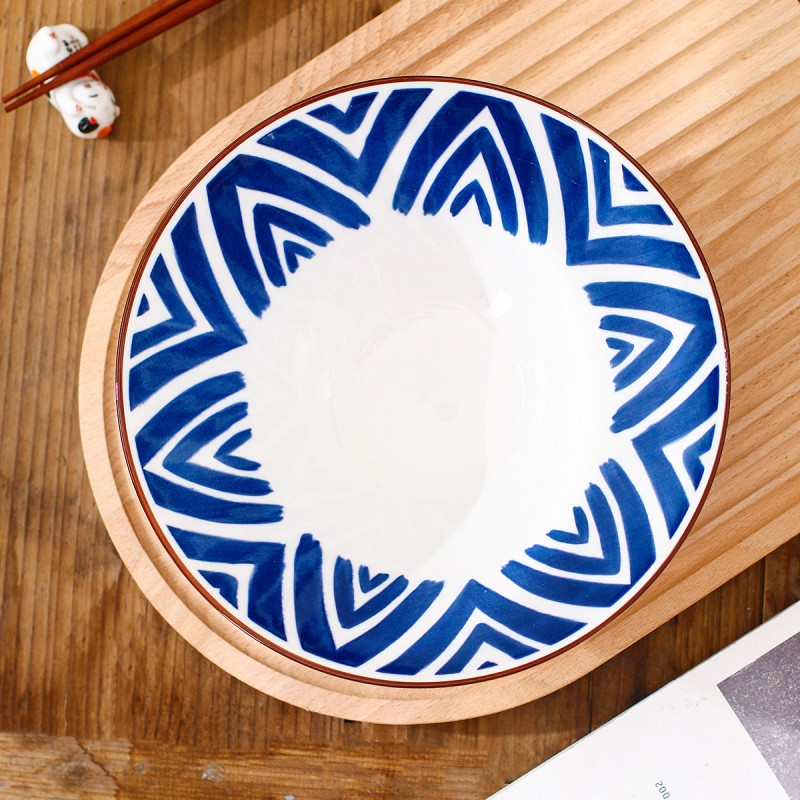 Japanese Elegance: Ceramic Hat-Shaped Rice Bowl - 8 Inches Japanese Elegance: Ceramic Hat-Shaped Rice Bowl - 8 Inches