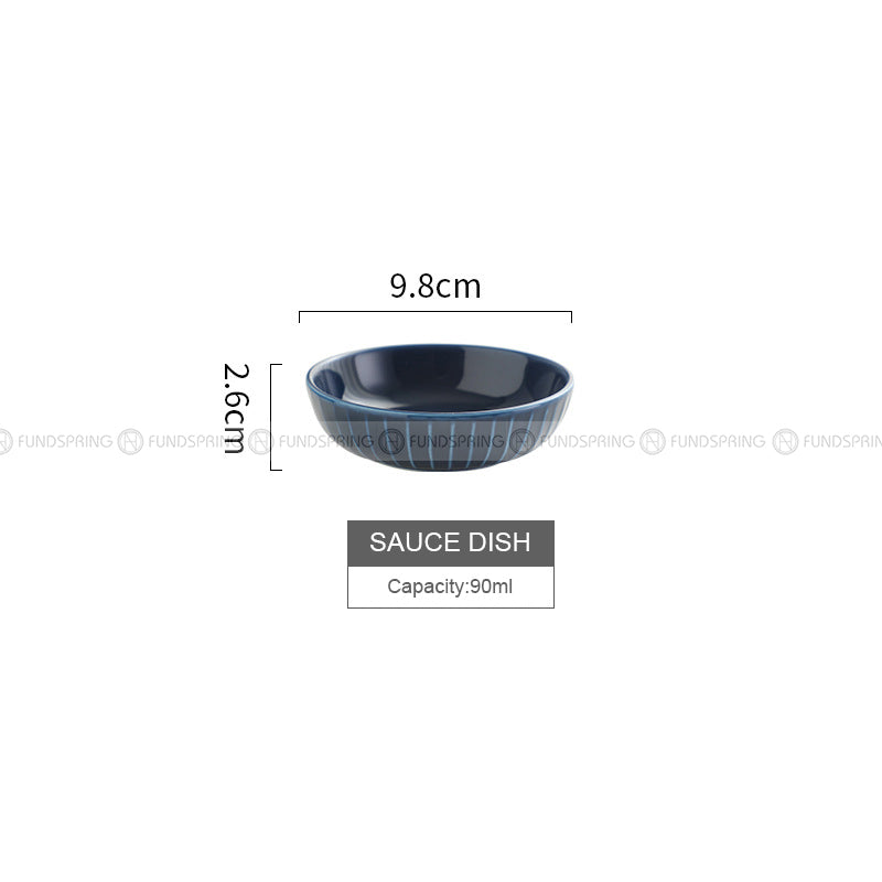 Nordic Tableware Vertical Stripes Dinnerware Ceramic Bowls Plates Nordic Tableware Vertical Stripes Dinnerware Ceramic Bowls Plates