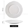 Simple White Dinnerware Ceramic Dinner Plates Round Flat Steak Plates 10.5" Simple White Dinnerware Ceramic Dinner Plates Round Flat Steak Plates 10.5"
