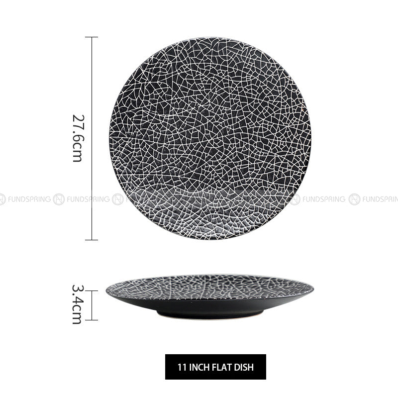 Ice Crack Texture Ceramic Dinnerware Minimalism Dinner Bowl Plate Ice Crack Texture Ceramic Dinnerware Minimalism Dinner Bowl Plate