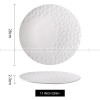 Simple White Dinnerware Ceramic Dinner Plates Round Flat Steak Plates 10.5" Simple White Dinnerware Ceramic Dinner Plates Round Flat Steak Plates 10.5"