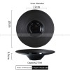 Designer Tableware Collection Weiss Series Ceramic Dish Black Plate Designer Tableware Collection Weiss Series Ceramic Dish Black Plate