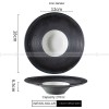 Nordic Dinnerware Weiss Series Ceramic Navy/Black/White Dinner Plate Nordic Dinnerware Weiss Series Ceramic Navy/Black/White Dinner Plate