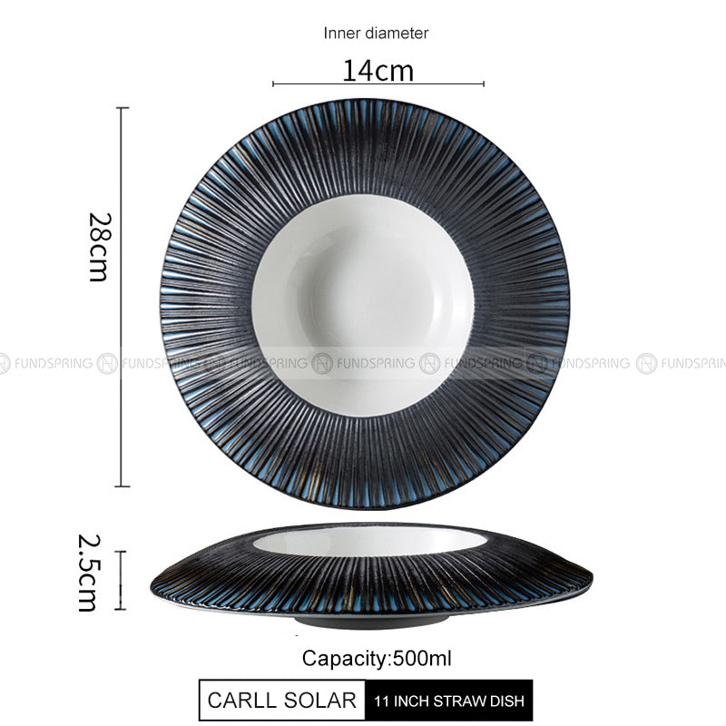 Carll Solar Series Designer Dinnerware Ceramic Navy Stylish Dish Carll Solar Series Designer Dinnerware Ceramic Navy Stylish Dish