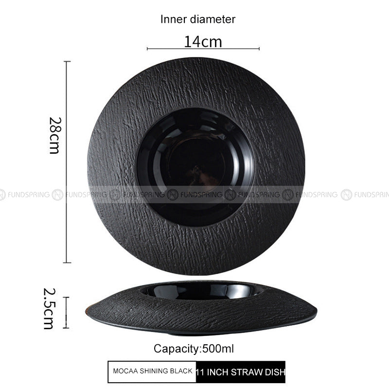 Mocaa Stone Series Black Dinner Plates Ceramic Dinnerware Plates Mocaa Stone Series Black Dinner Plates Ceramic Dinnerware Plates