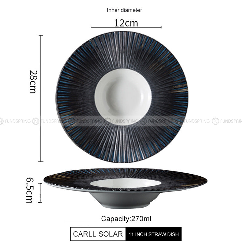 Carll Solar Series Designer Dinnerware Ceramic Navy Stylish Dish Carll Solar Series Designer Dinnerware Ceramic Navy Stylish Dish
