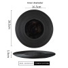 Designer Tableware Collection Weiss Series Ceramic Dish Black Plate Designer Tableware Collection Weiss Series Ceramic Dish Black Plate