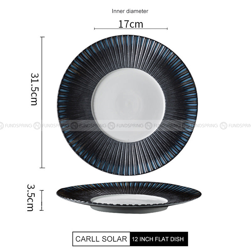 Carll Solar Series Designer Dinnerware Ceramic Navy Stylish Dish Carll Solar Series Designer Dinnerware Ceramic Navy Stylish Dish