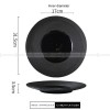 Designer Tableware Collection Weiss Series Ceramic Dish Black Plate Designer Tableware Collection Weiss Series Ceramic Dish Black Plate