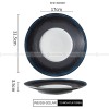 Nordic Dinnerware Weiss Series Ceramic Navy/Black/White Dinner Plate Nordic Dinnerware Weiss Series Ceramic Navy/Black/White Dinner Plate