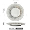 Designer Dinnerware Collection Weiss Series Ceramic White/Sliver Plate Designer Dinnerware Collection Weiss Series Ceramic White/Sliver Plate
