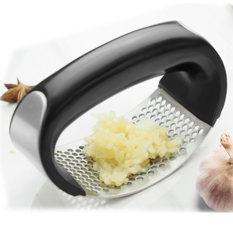 Stainless Steel Ring Hand-held Garlic Press Manual Garlic Masher 3 Pcs