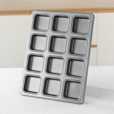 Square Delight 12-Cup Non-stick Cupcake and Brownie Baking Pan Square Delight 12-Cup Non-stick Cupcake and Brownie Baking Pan