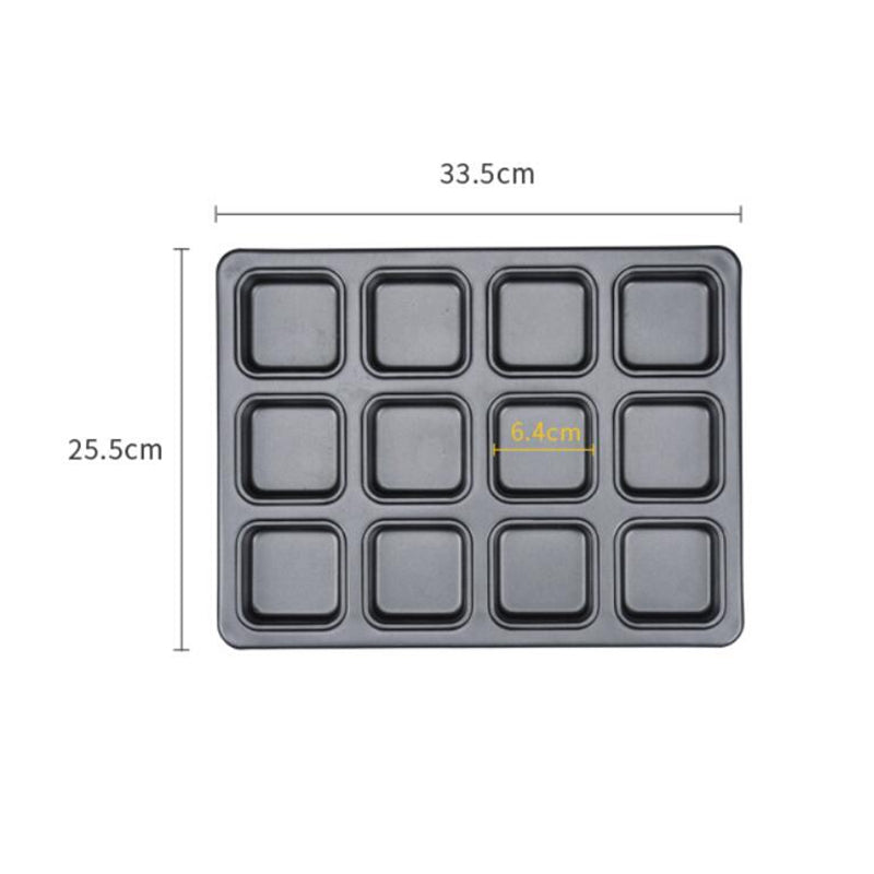 Square Delight 12-Cup Non-stick Cupcake and Brownie Baking Pan Square Delight 12-Cup Non-stick Cupcake and Brownie Baking Pan
