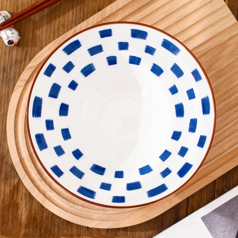 Japanese Elegance: Ceramic Hat-Shaped Rice Bowl - 8 Inches Japanese Elegance: Ceramic Hat-Shaped Rice Bowl - 8 Inches