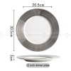 Designer Tableware Collection Weiss Series Sliver/White Dinner Plate Designer Tableware Collection Weiss Series Sliver/White Dinner Plate