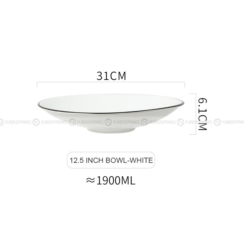 Ceramic Ramen Bowl Trumpet Bowl Matte/Frosted Bowl Deep Plate Ceramic Ramen Bowl Trumpet Bowl Matte/Frosted Bowl Deep Plate