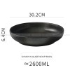 Ceramic Round Serving Bowl Wide Shallow Bowl Black Matte Bowl Ceramic Round Serving Bowl Wide Shallow Bowl Black Matte Bowl