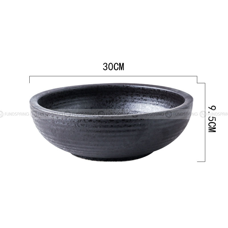 Kiln Change Ceramic Soup Bowl Large Noodle Bowl Spiral Texture Pot Kiln Change Ceramic Soup Bowl Large Noodle Bowl Spiral Texture Pot