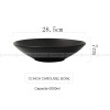 Black Tableware Hat Bowl Large Bowl Deep Soup Plate Serving Plate Black Tableware Hat Bowl Large Bowl Deep Soup Plate Serving Plate