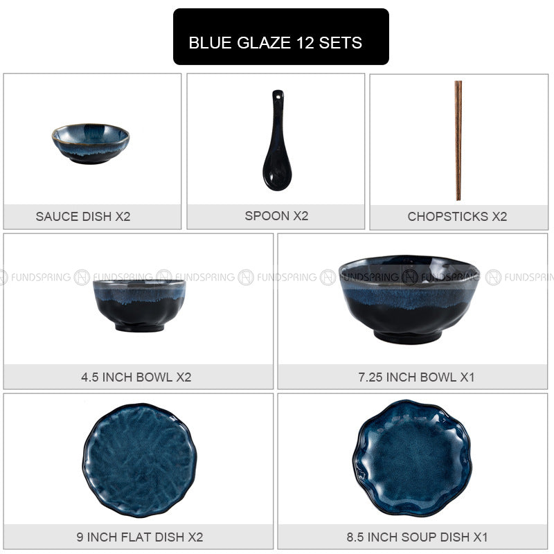 Kiln Under glazed Ceramic Tableware Creative Lotus Leaf Tableware Set Kiln Under glazed Ceramic Tableware Creative Lotus Leaf Tableware Set
