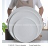 Black White Frosted Dinner Plate Large Serving Plate Display Plate Black White Frosted Dinner Plate Large Serving Plate Display Plate