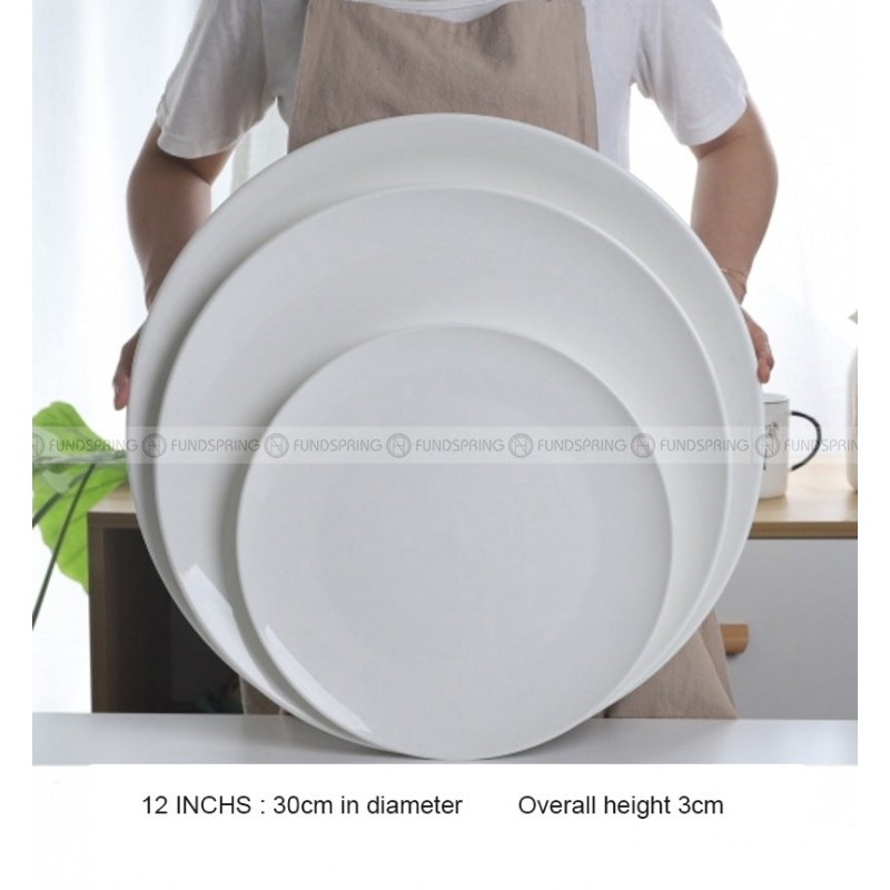 Black White Frosted Dinner Plate Large Serving Plate Display Plate Black White Frosted Dinner Plate Large Serving Plate Display Plate
