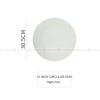 Minimalist Solid Color Plate Ceramic Brushed Round Flat Plates 12" Minimalist Solid Color Plate Ceramic Brushed Round Flat Plates 12"