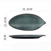 Japanese Ceramic Dinner Plate Leaf-shaped Glazed Kiln Change Plate Japanese Ceramic Dinner Plate Leaf-shaped Glazed Kiln Change Plate