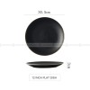 Ceramic Round Plate With Golden Edge Frosted Black Plates Flat Plates Ceramic Round Plate With Golden Edge Frosted Black Plates Flat Plates