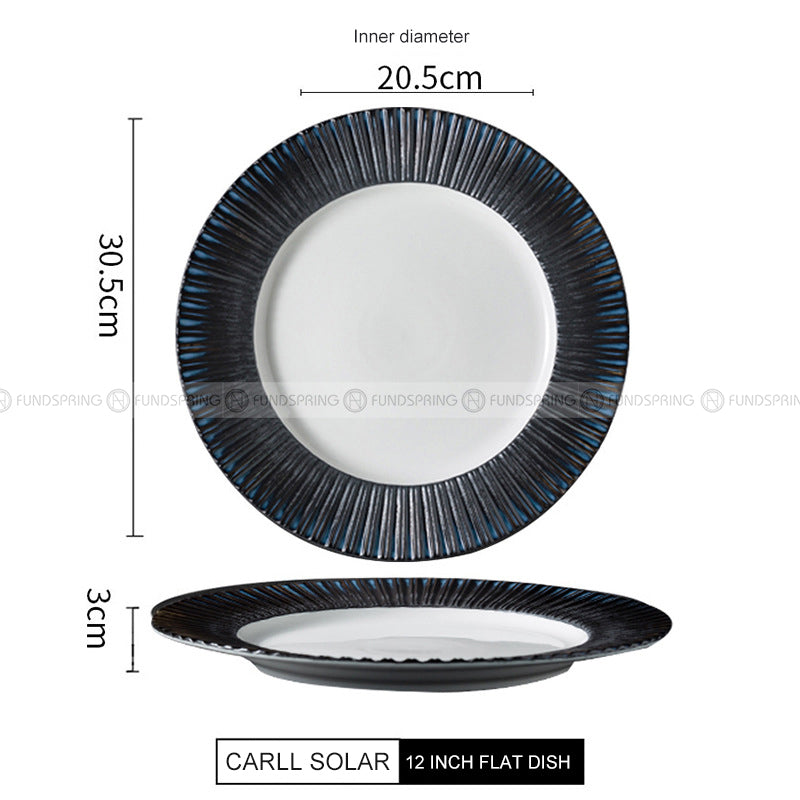 Carll Solar Series Designer Dinnerware Ceramic Navy Stylish Dish Carll Solar Series Designer Dinnerware Ceramic Navy Stylish Dish