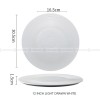 Minimalist Solid Color Plate Ceramic Brushed Round Flat Plates 12" Minimalist Solid Color Plate Ceramic Brushed Round Flat Plates 12"