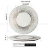 Designer Dinnerware Collection Weiss Series Ceramic White/Sliver Plate Designer Dinnerware Collection Weiss Series Ceramic White/Sliver Plate