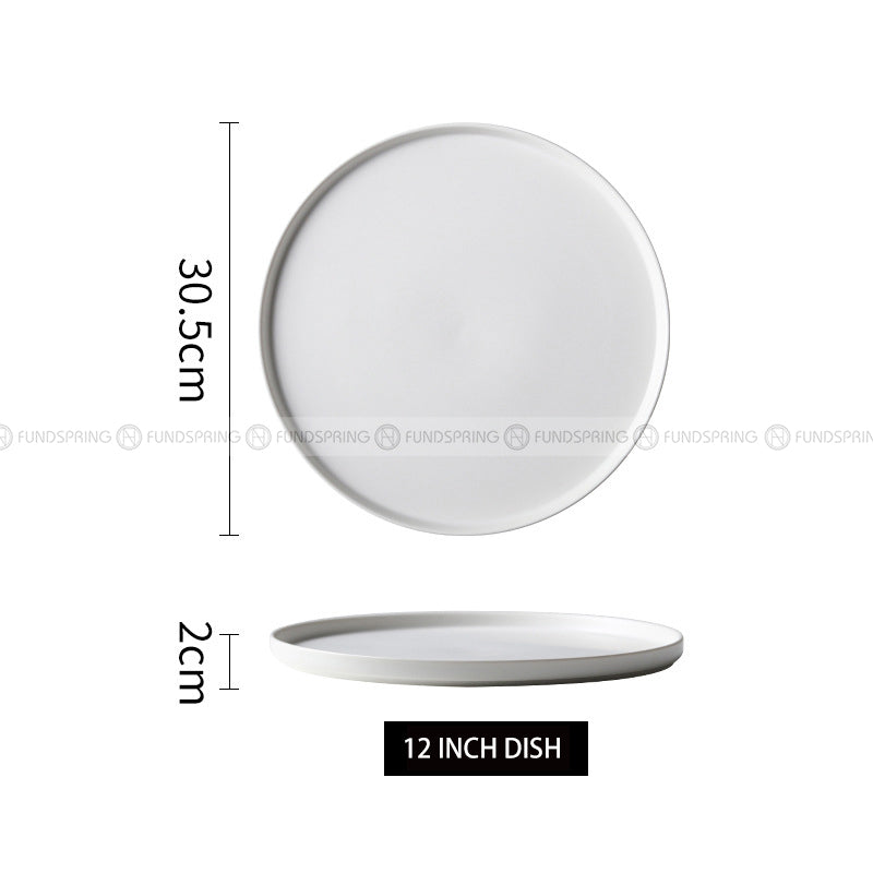 Minimalism Ceramic Tableware Dinnerware Dish Deep Plate Flat Plate Minimalism Ceramic Tableware Dinnerware Dish Deep Plate Flat Plate
