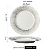 Designer Dinnerware Collection Weiss Series Ceramic White/Sliver Plate Designer Dinnerware Collection Weiss Series Ceramic White/Sliver Plate