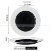 Weiss Dinnerware Collection Designer White/Black Dinner Plate Weiss Dinnerware Collection Designer White/Black Dinner Plate