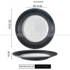 Nordic Dinnerware Weiss Series Ceramic Navy/Black/White Dinner Plate Nordic Dinnerware Weiss Series Ceramic Navy/Black/White Dinner Plate