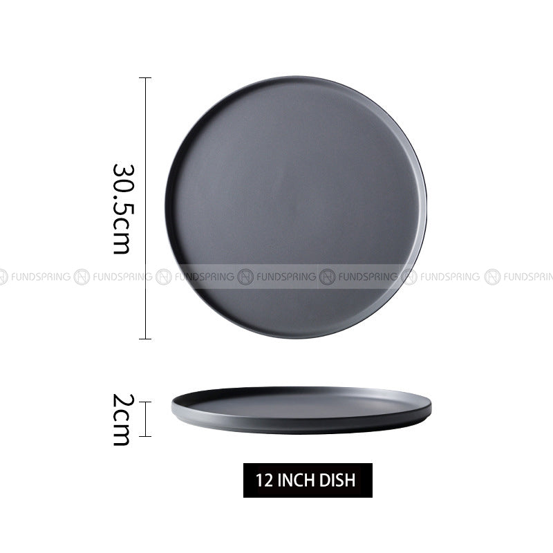 Minimalism Ceramic Tableware Dinnerware Dish Deep Plate Flat Plate Minimalism Ceramic Tableware Dinnerware Dish Deep Plate Flat Plate